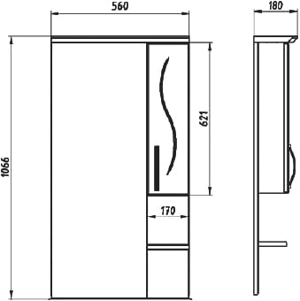 Зеркало ASB-Mebel Грета 60/1