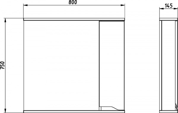 Зеркало ASB-Mebel Бари 80-2.2