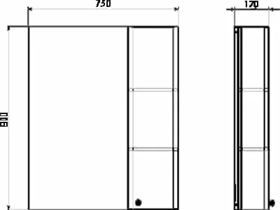 Зеркало Comforty Амстердам 75